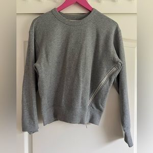 Rag & Bone Jean Zip Sweatshirt Crew XS Gray Sweater Top Women’s